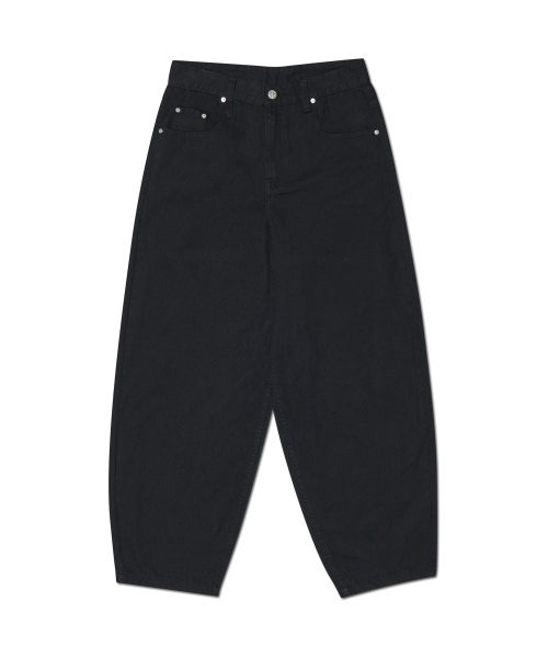 WAVE CURVED COTTON штаны - BLACK