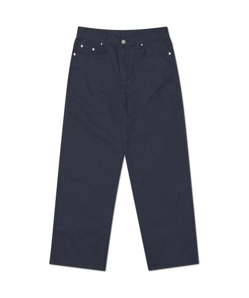 STRAIGHT WIDE COTTON штаны - NAVY