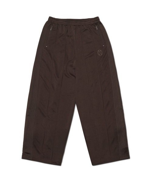 NM WIDE TRACK PANTS - BROWN