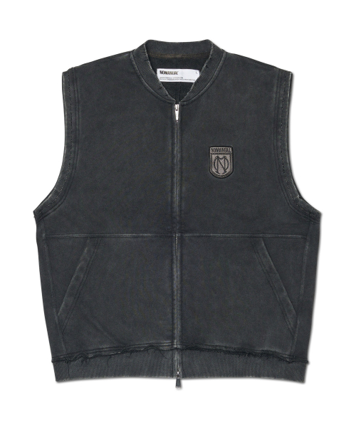 EMBLEM SWEAT жилет - WASHED BLACK