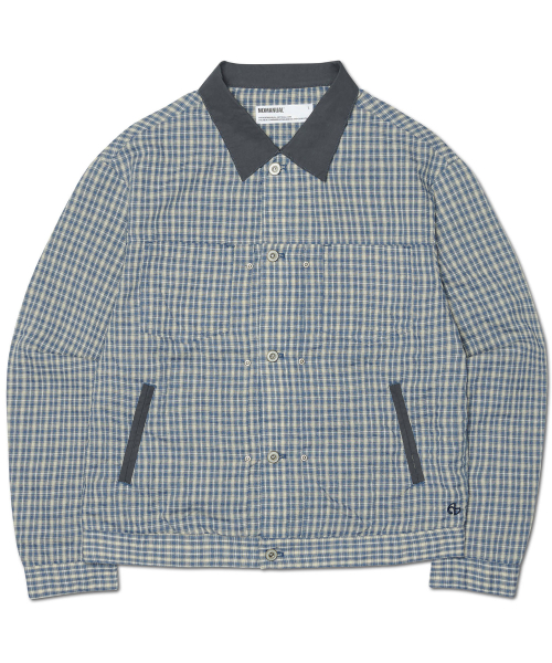 CHECK TRUCKER куртка - WASHED BLUE