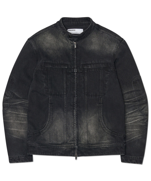 WASHED деним RIDER куртка - WASHED BLACK