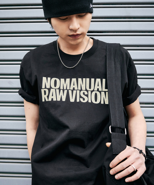 ROUGH TEXTURE PRINT T-рубашка - BLACK