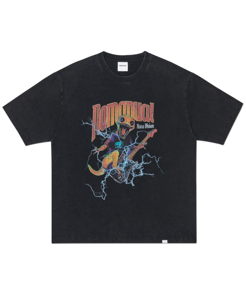 HEAVY METAL GECKO T-рубашка - WASHED BLACK