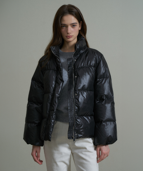 Volume Puffer Duck Down Jumper_Black