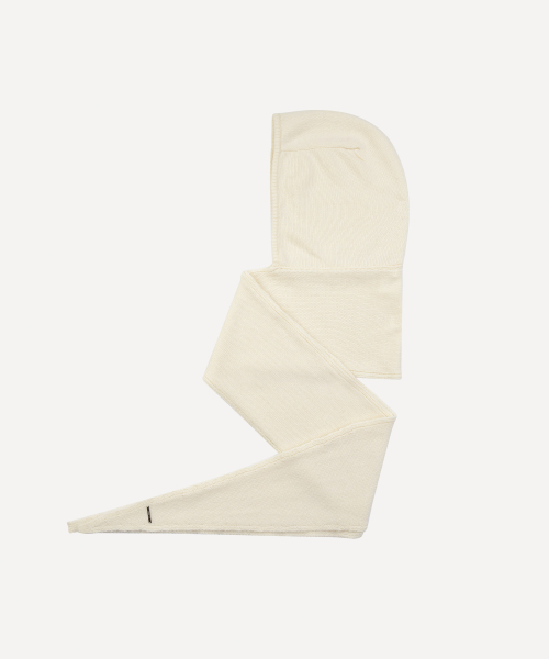 Soft Hood Wool Muffler - Ivory
