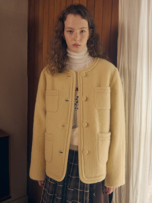 Suri Alpaca Round Neck куртка MU2599JK501V_3color