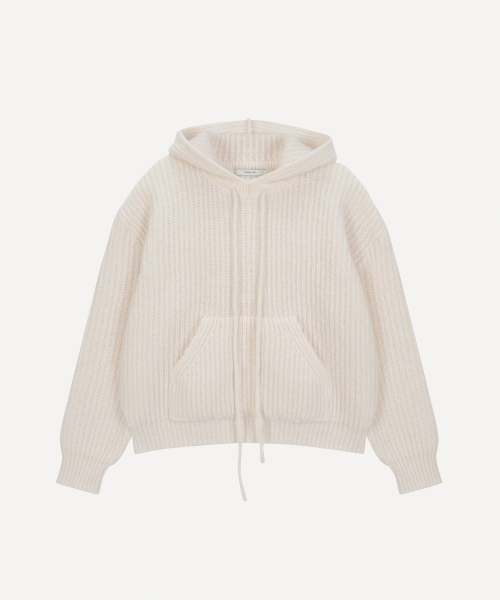 Soft Hatzi Hooded Knitwear - Ivory