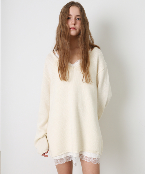 Deep Line Wool Knit - 아이