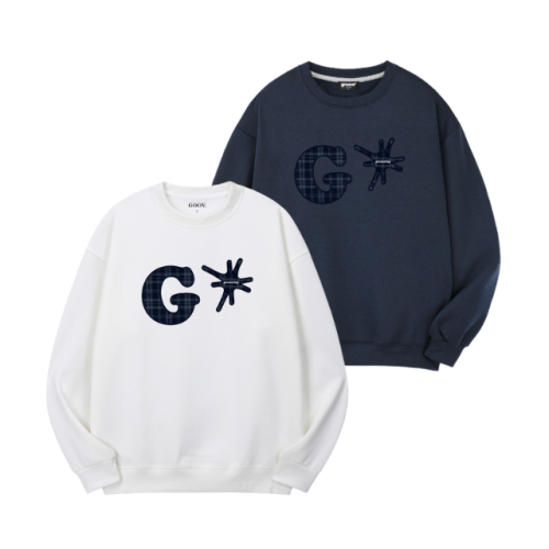 [2PACK] Оверсайз свитшот в клетку с G-логотипом M0290