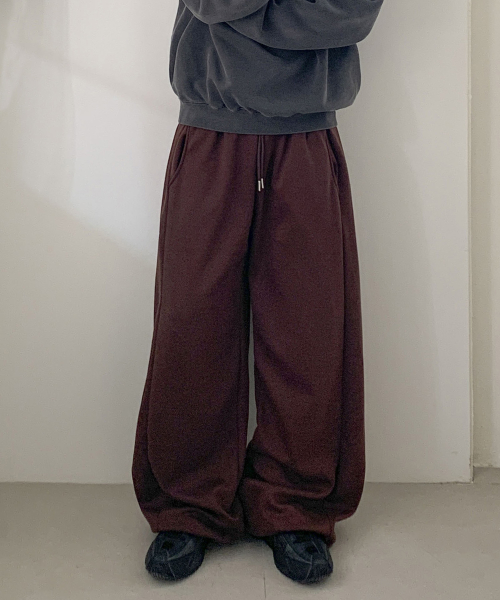 UNISEX демисезон/флис широкие брюки-баллоны с защипами Brown