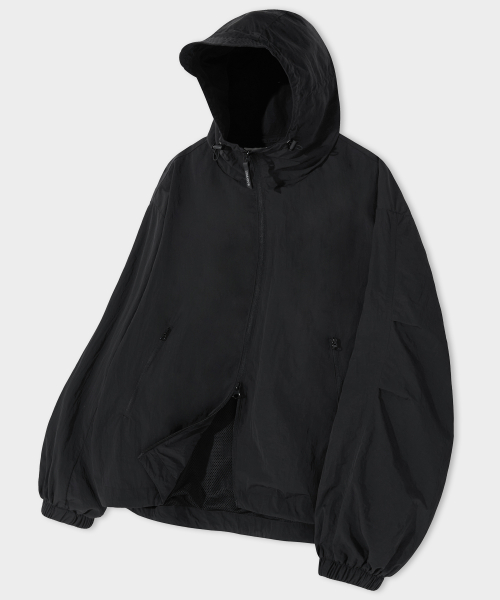 2WAY HOODED WINDBREAKER куртка [BLACK]