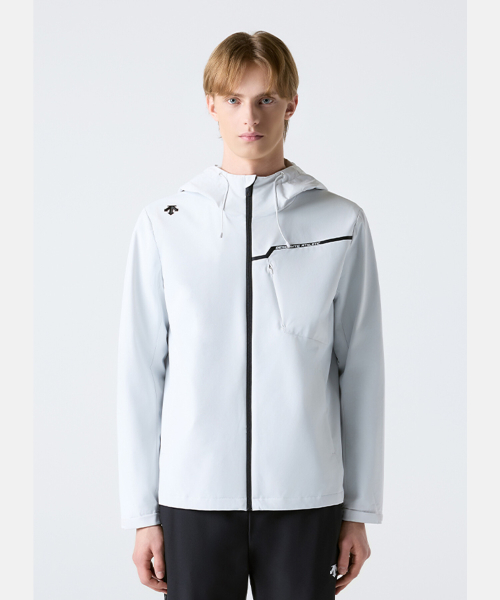 Спортивная худи на молнии 2LAYER с подкладкой Light Grey SR121TJK13
