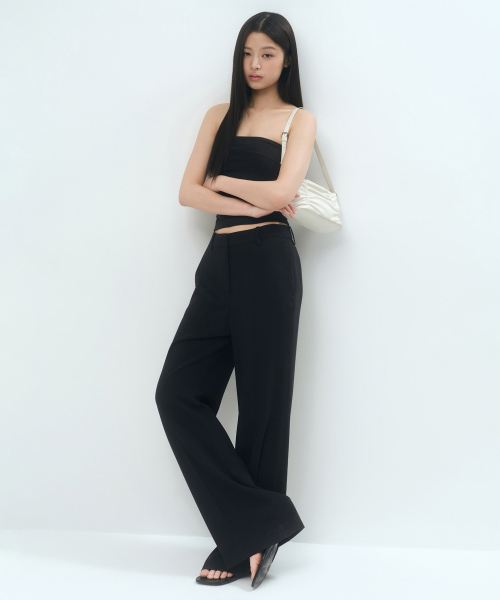 Женские широкие слаксы Fluid Low Waist, Black