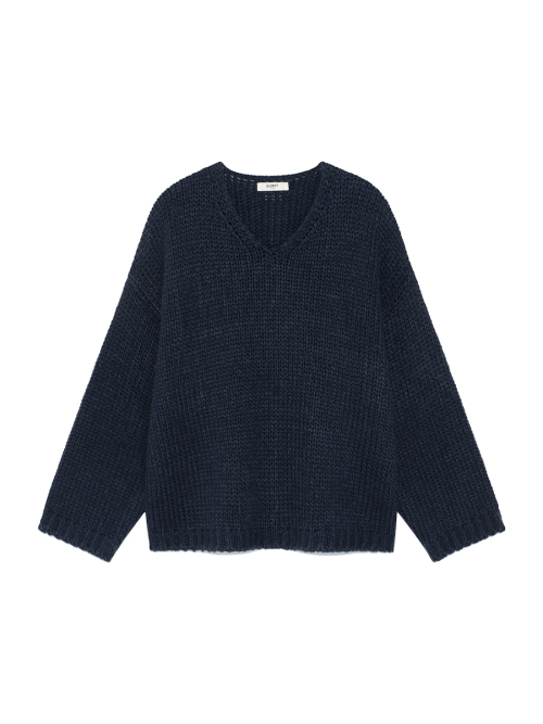 G COZY OVER KNIT TOP (NAVY)