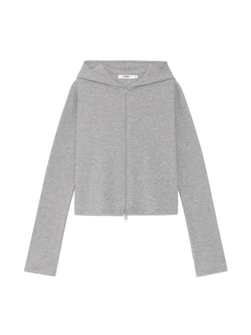 G классический ESSENTIAL RIB ZIP-UP (серый)