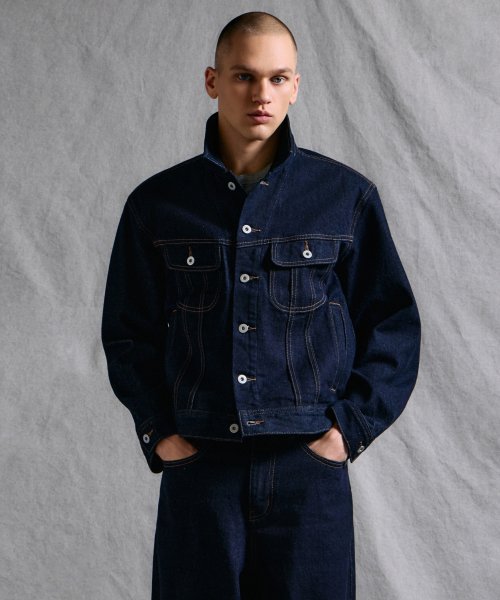 PRAIRIE джинсовые TRUCKER куртка [DEEP INDIGO]
