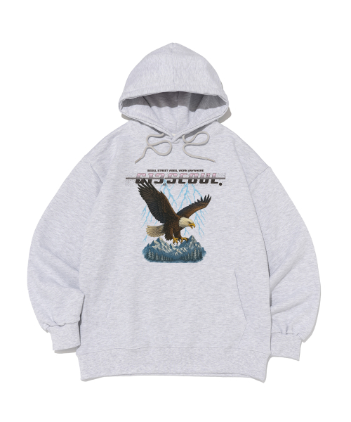 Eagles Flying оверсайз худи-футболка (Light Grey)