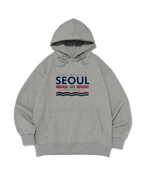 (Plus size) Худи 613 Signature (Grey)