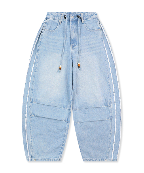 Джинсы с кружевной аппликацией WXP070 (BLUE)