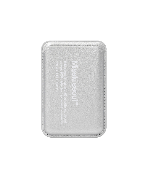 Misekiseoul graphic mag safe wallet SILVER