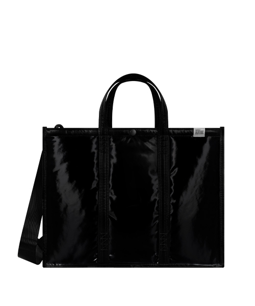 TOTE BRIEF 001 WIDE L Glossy Black