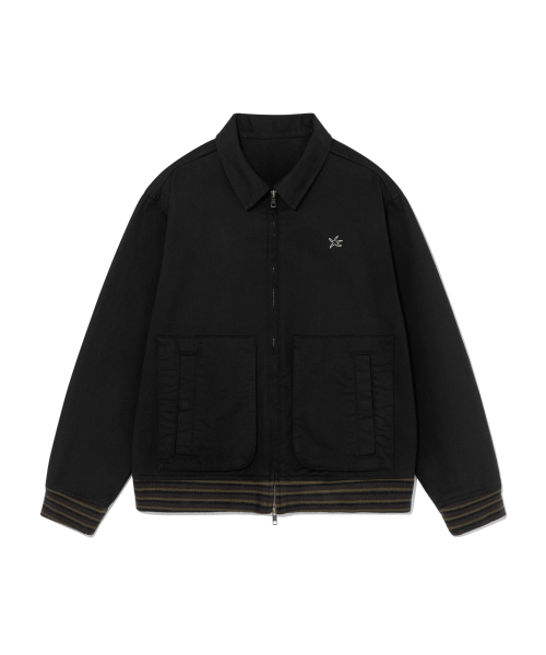 TCM mini logo pocket work jacket (black)