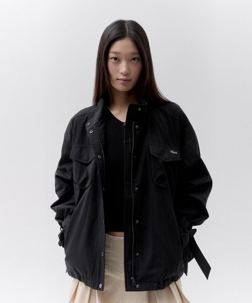 Свободная куртка-полевая Plain (Black)