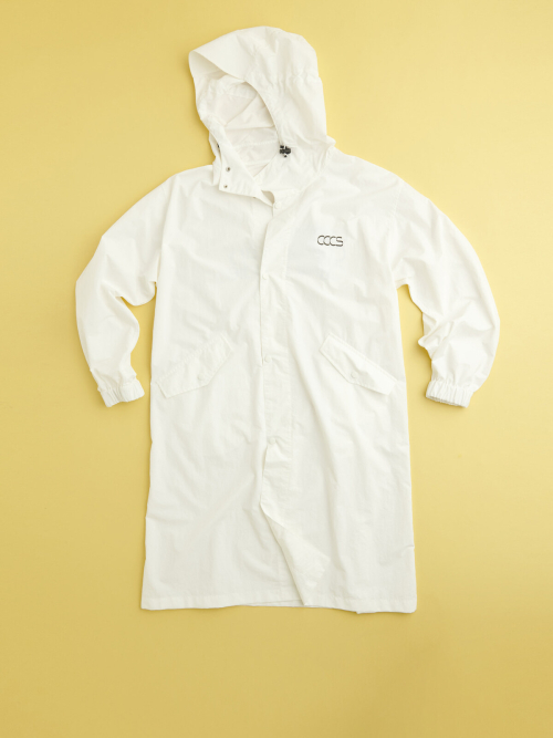WHITE HOODED COAT