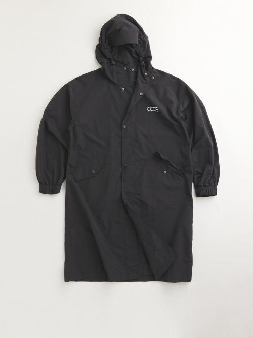 BLACK HOODED COAT