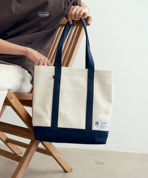 [UNS]Ivory color canvas tote bag