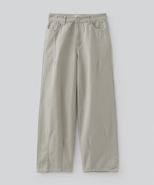 Contoured Curved Chino Pants (Warm Gray)