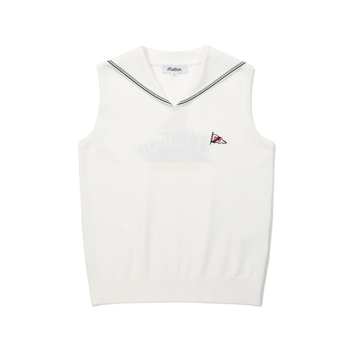 Вязаный жилет с воротником матроской Off White (Woman)