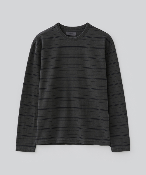 Лонгслив Even Pig-Dying Stripe (Charcoal)