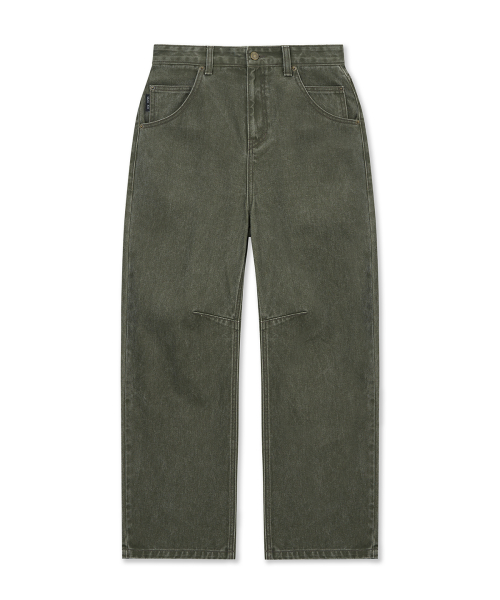 DART POINT DENIM PANTS IN KHAKI