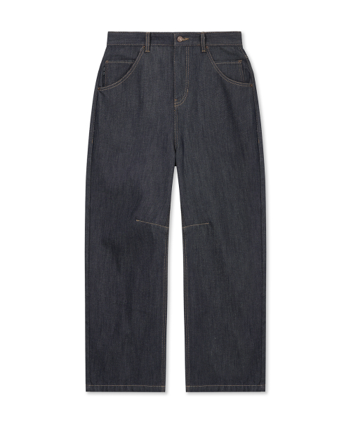 DART POINT DENIM PANTS IN DARK NAVY