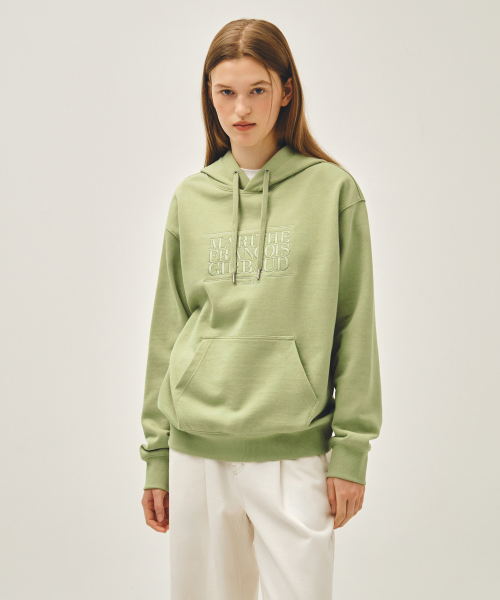 CLASSIC LOGO EMBROIDERY HOODIE olive