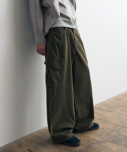 패널 카고 치노 팬츠 [KHAKI]