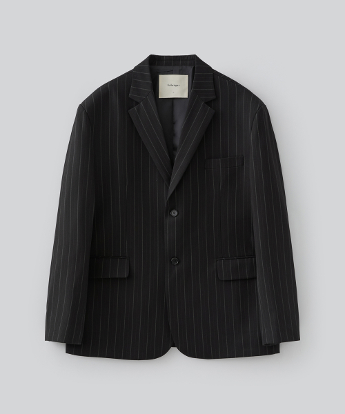 Bern Stripe Blazer Jacket (Black)