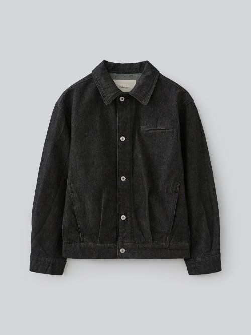 Джинсовый тракер с хлястиком сзади (black)