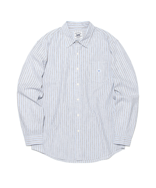 Льняная рубашка Roco с карманом Light Blue