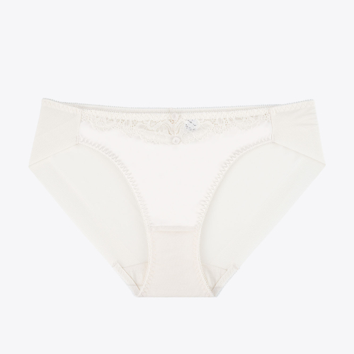 Трусы Glow Cream hem, кремовые