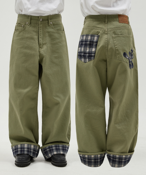 Хлопковые брюки карго с нашивкой Khaki