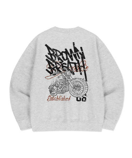 CRACKED TAG CREWNECK - ASH