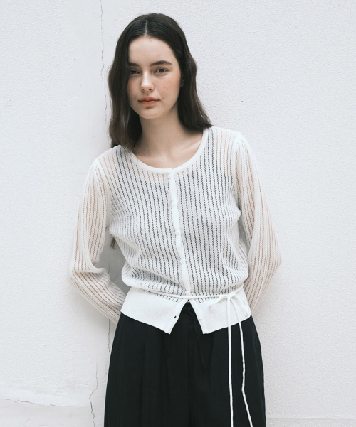 Летний ажурный кардиган_white