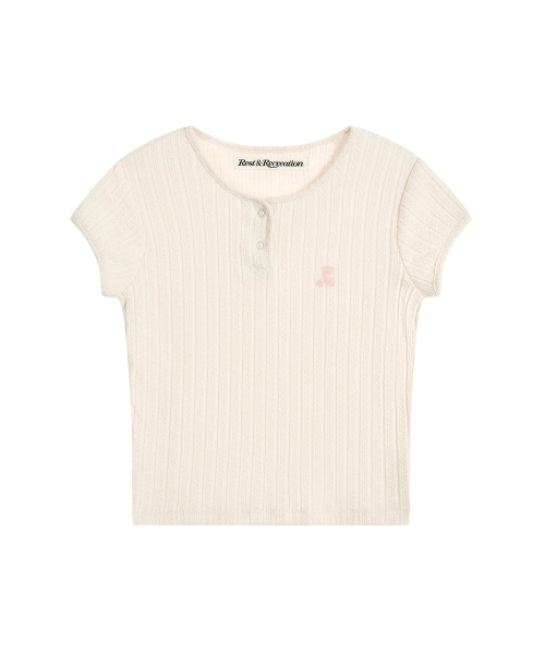 BUTTON-UP CAP SLEEVE TOP - LIGHT PINK