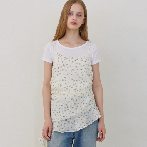 True Sleeveless Layered бюстье майка — White