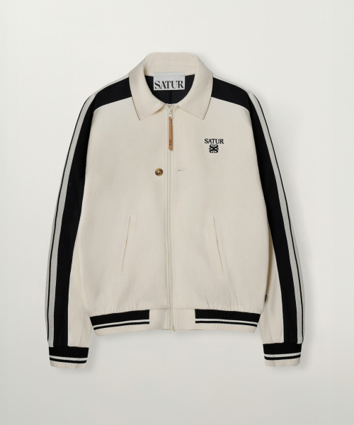 Куртка на молнии с воротником Cream Black