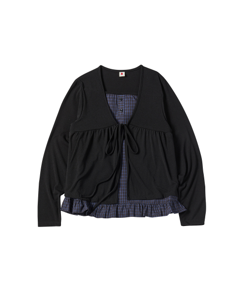 W CHECK CARDIGAN [чёрный]