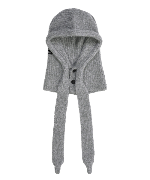SOFT KNIT HOOD BALACLAVA_GRAY